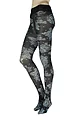 Women's 1 Pair Trasparenze Felis Opaque Floral Print Tights - Black / Blue
