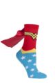 Ladies 1 Pair DC Comics Wonder Woman Cape Socks - Assorted