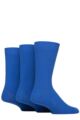 Mens 3 Pair Glenmuir Laird Cotton Ribbed Trouser Socks - Blues