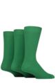 Mens 3 Pair Glenmuir Laird Cotton Ribbed Trouser Socks - Greens