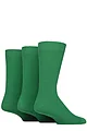 Mens 3 Pair Glenmuir Laird Cotton Ribbed Trouser Socks - Greens