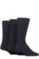 Mens 3 Pair Glenmuir Laird Cotton Ribbed Trouser Socks - Navy