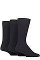 Mens 3 Pair Glenmuir Laird Cotton Ribbed Trouser Socks - Navy