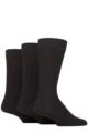 Mens 3 Pair Glenmuir Endrick Cotton Plain Trouser Socks - Black