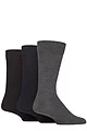 Mens 3 Pair Glenmuir Endrick Cotton Plain Trouser Socks - Black / Navy / Grey
