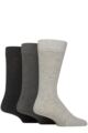 Mens 3 Pair Glenmuir Endrick Cotton Plain Trouser Socks - Grey