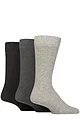 Mens 3 Pair Glenmuir Endrick Cotton Plain Trouser Socks - Grey