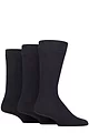 Mens 3 Pair Glenmuir Endrick Cotton Plain Trouser Socks - Navy