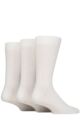 Mens 3 Pair Glenmuir Endrick Cotton Plain Trouser Socks - White