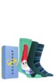 Mens 3 Pair SOCKSHOP Bamboo Bright Gift Boxed Socks - Gnome Enthusiast