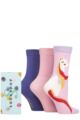 Women's 3 Pair SOCKSHOP Bamboo Bright Gift Boxed Socks - I'm Horny