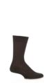 Mens 1 Pair SOCKSHOP Zig Zag Rib Mercerised Cotton Socks - Grey