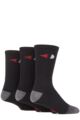 Mens 3 Pair GRANDSLAM Cotton Crew Sports Socks - Black