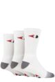 Mens 3 Pair GRANDSLAM Cotton Crew Sports Socks - White