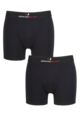 Mens 2 Pair GRANDSLAM Shaped Pouch Cotton Trunks - Black