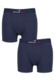 Mens 2 Pair GRANDSLAM Shaped Pouch Cotton Trunks - Navy