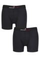 Mens 2 Pair GRANDSLAM Shaped Pouch Microfibre Trunks - Black