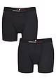 Mens 2 Pair GRANDSLAM Shaped Pouch Microfibre Trunks - Black