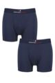 Mens 2 Pair GRANDSLAM Shaped Pouch Microfibre Trunks - Navy