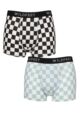 Mens 2 Pair SOCKSHOP Wildfeet Patterned Trunks - Checker