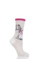 Ladies 1 Pair HotSox Artist Collection Degas Study Dancer Cotton Socks - Hot Pink