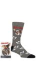 Mens 1 Pair SOCKSHOP Gremlins Gift Boxed Cotton Socks - Multi