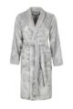 Ladies 1 Pack SOCKSHOP Heat Holders Fleece Dressing Gown - Ice Grey