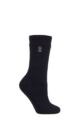 Women's 1 Pair SOCKSHOP Heat Holders Outdoor 2.3 TOG Plain Dog Walking Socks - Black