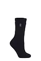 Women's 1 Pair SOCKSHOP Heat Holders Outdoor 2.3 TOG Plain Dog Walking Socks - Black