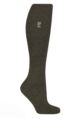 Women's 1 Pair SOCKSHOP Heat Holders Outdoor 2.3 TOG Plain Long Leg Angling Socks - Forest Green