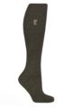 Ladies 1 Pair SOCKSHOP Heat Holders Outdoor 2.3 TOG Plain Long Leg Angling Socks - Forest Green