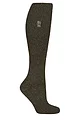 Women's 1 Pair SOCKSHOP Heat Holders Outdoor 2.3 TOG Plain Long Leg Gardening Socks - Forest Green