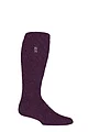 Mens 1 Pair SOCKSHOP Heat Holders Outdoor 2.3 TOG Plain Long Leg Gardening Socks - Plum