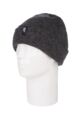 Mens 1 Pack Heat Holders Turn Over Cuff Thermal Hat - Charcoal