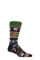 Mens and Ladies 1 Pair Happy Socks Happy Holidays Socks - Navy