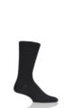 Mens 1 Pair HJ Hall Extra Wide Bamboo Softop Socks - Black