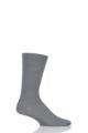 Mens 1 Pair HJ Hall Extra Wide Bamboo Softop Socks - Mid Grey