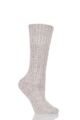 Ladies 1 Pair HJ Hall Classic Cotton Boot Socks - Beige