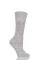 Ladies 1 Pair HJ Hall Classic Cotton Boot Socks - Grey