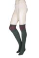 Ladies 1 Pair HJ Hall UK Made Honeycomb Wool Shooting Knee High Socks - Forest