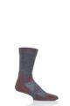 Mens and Ladies 1 Pair HJ Hall ProTrek Longer Leg Cushioned Adventure Trek Socks - Mid Grey