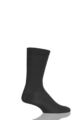 Mens 1 Pair HJ Hall Bamboo Softop Socks - Black