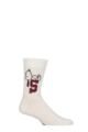 Mens 1 Pair SOCKSHOP Peanuts Snoopy Cotton Socks - White
