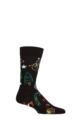 Mens and Ladies 1 Pair Happy Socks Ho Ho Ho Socks - Black