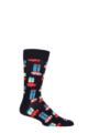 Mens and Ladies 1 Pair Happy Socks Holiday Shopping Socks - Multi