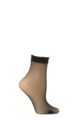 Ladies 1 Pair Trasparenze Idra Fishnet Ankle High Socks - Black