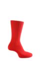 Mens 1 Pair SOCKSHOP of London Non Elastic Cuff Cotton Socks - Blood Red