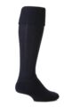 Mens 1 Pair SOCKSHOP of London Knee Length Wool Rib Walking Socks - Navy