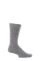 Mens 1 Pair Pantherella 85% Cashmere Rib Socks - Flannel Grey