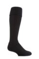 Mens 1 Pair SOCKSHOP of London Knee Length Wool Rib Walking Socks - Black